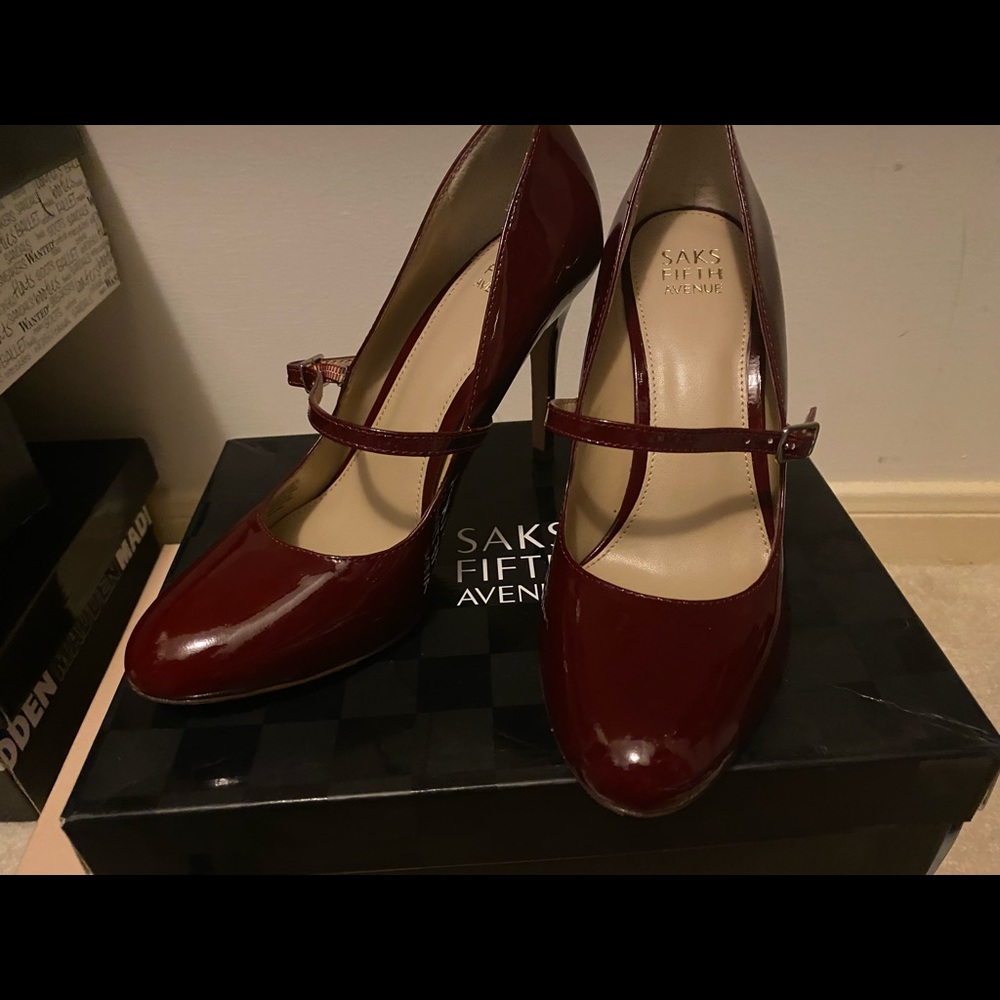 Patent leather pumps